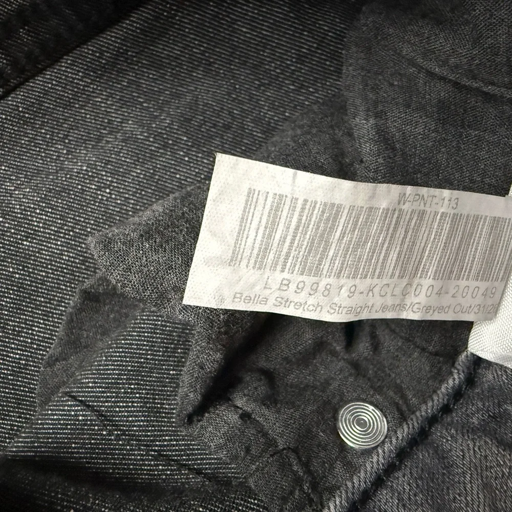 Quince Bella stretch straight size 31 with 26 inseam in grey out wash - Picture 2 of 4